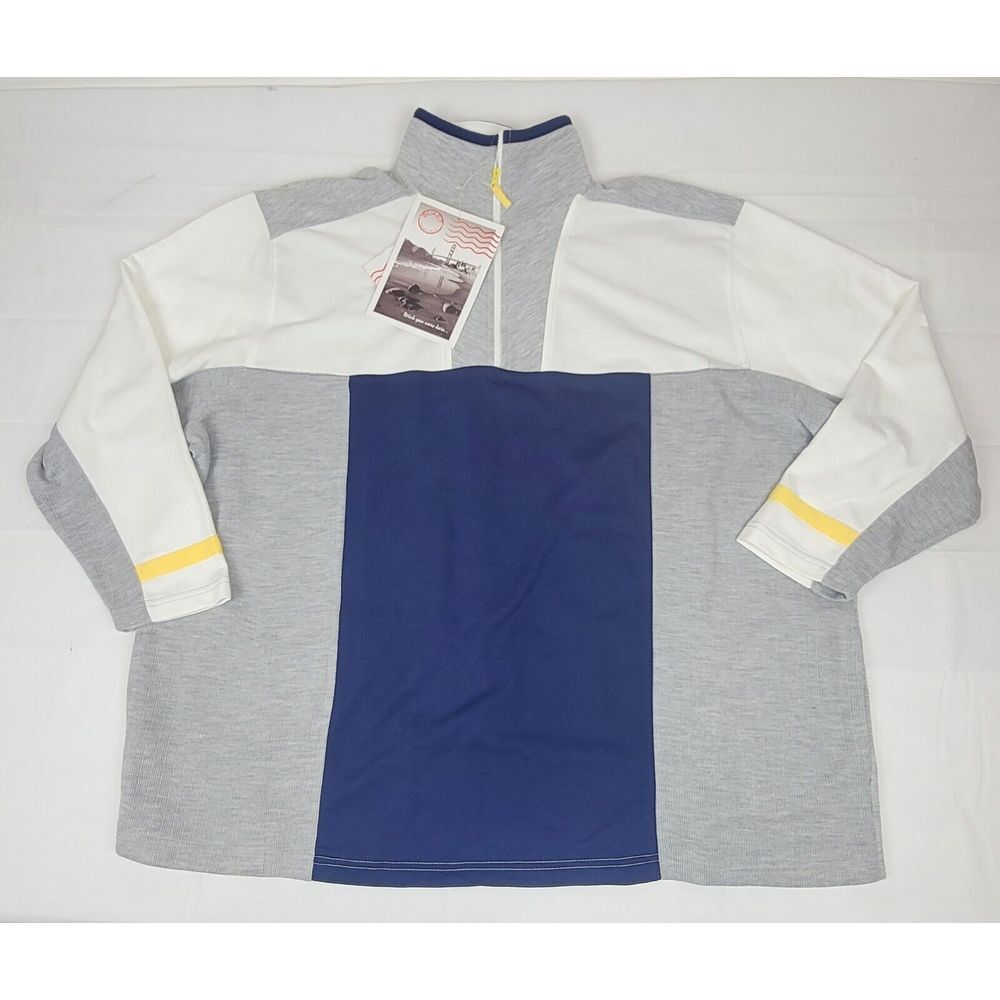 Blast Pullover Sweatshirt Women's‎ Size 3XL. Qt. Zip Color Block Vintage NWT